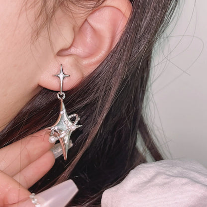 Creative Pearl Star Earrings