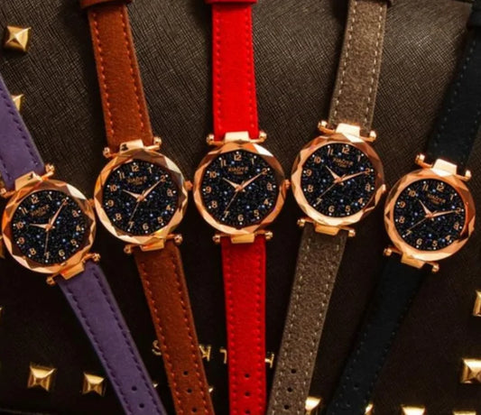 Premium Leather Star Sky Watch