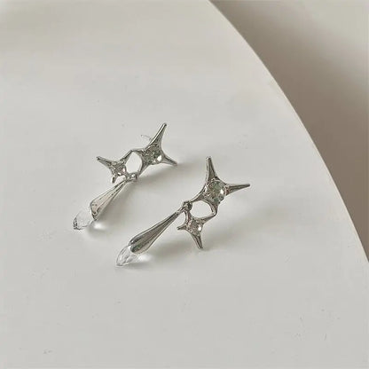 Needle Star Cross Earrings