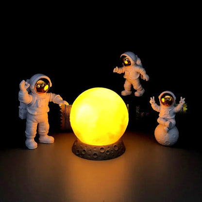 Astronaut Ornament Yellow Moon Ambient Light