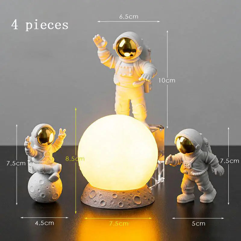 Astronaut Ornament Yellow Moon Ambient Light