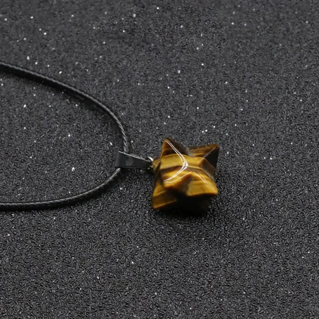 3D Six-pointed Star Necklace