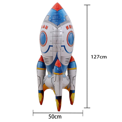 3D Rocket Balloons Astronaut Foil balloon Outer Space Spaceship ET Ballon For Birthday Party Decorations Boy Kids Baloons Toys