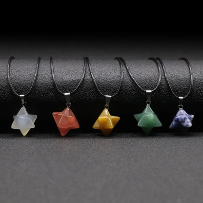 3D Six-pointed Star Necklace