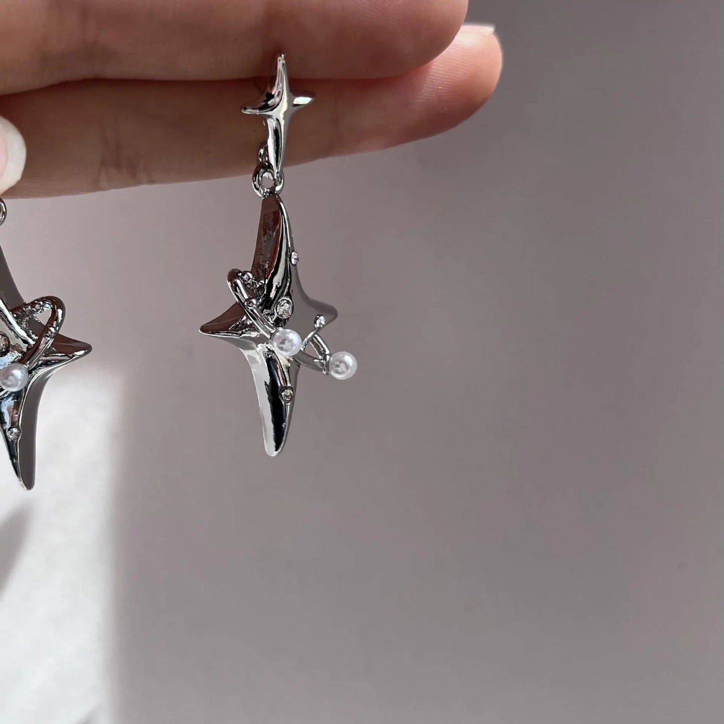 Creative Pearl Star Earrings