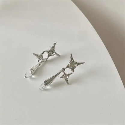 Needle Star Cross Earrings